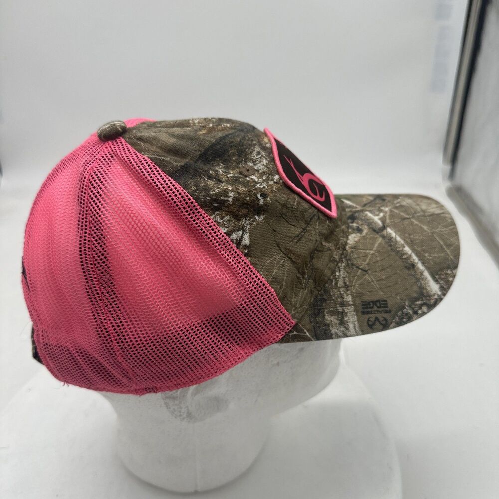 REALTREE Ladies Pink Camo Hat With Antlers Adjustable Strapback Cap - Picture 6 of 9